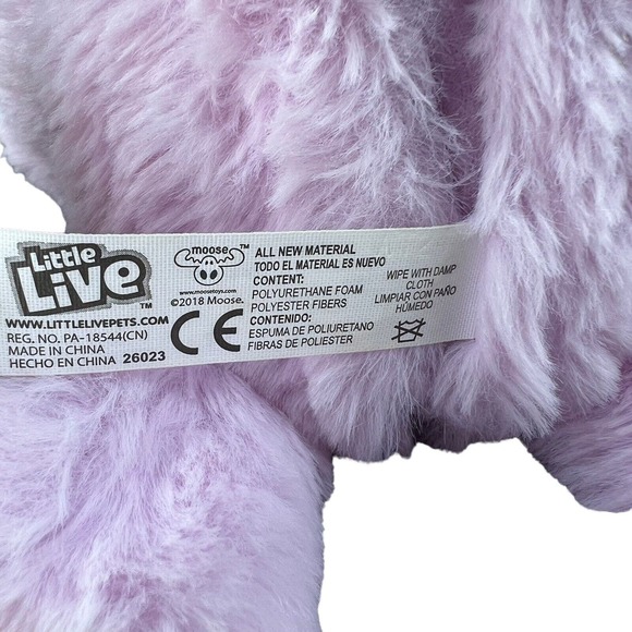 Plush Little Live Pets Electronic Scruff A Luvs Lavender Green Eyes WORKS - Picture 8 of 14